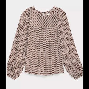 Loft shirred popover blouse